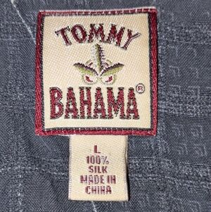 Tommy Bahama Men's 100% SILK short-sleeve button-up shirt in tropical Print Larg